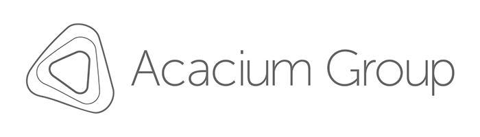 Acacium logo in grey